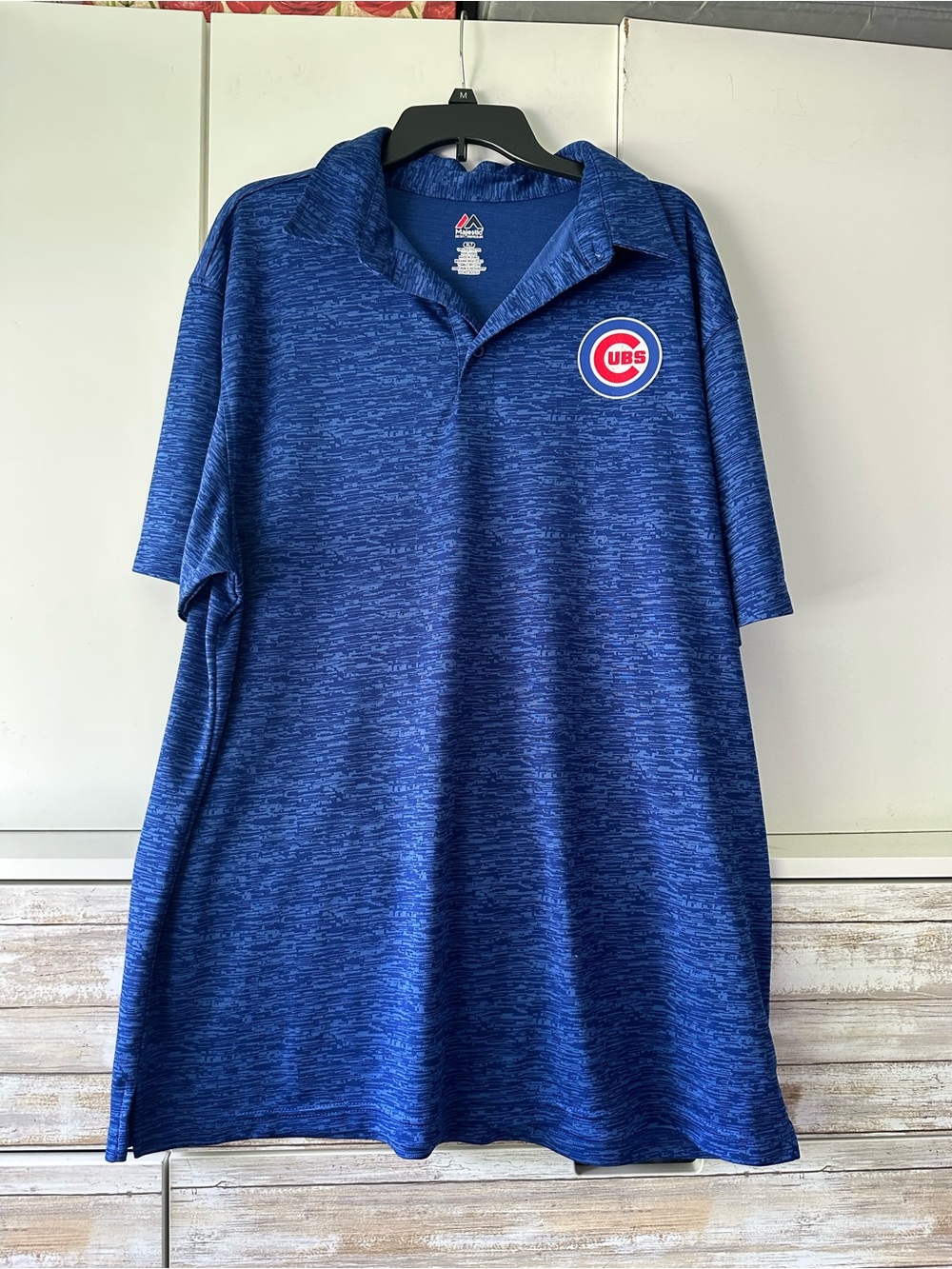 ⚾️ Majestic Chicago Cubs Blue Performance Polo Shirt XLT Extra Large Tall